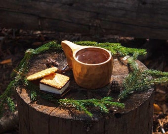Taza Kuksa / Taza de Madera / Taza Ecológica Zero Waste / / Taza Minimalista / Estilo Escandinavo