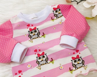 Gr. 68 Baby Shirt Pullover Tunika Pullover T-ShirtMädchen rosa Rehe