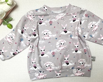 Gr. 68/74 Pullover, Mädchen, Baby, Babykleidung, Sweatshirt, Shirt, Hasen Ostern Osterhase