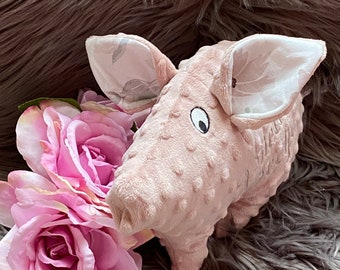 Cuddly toy piggy with name