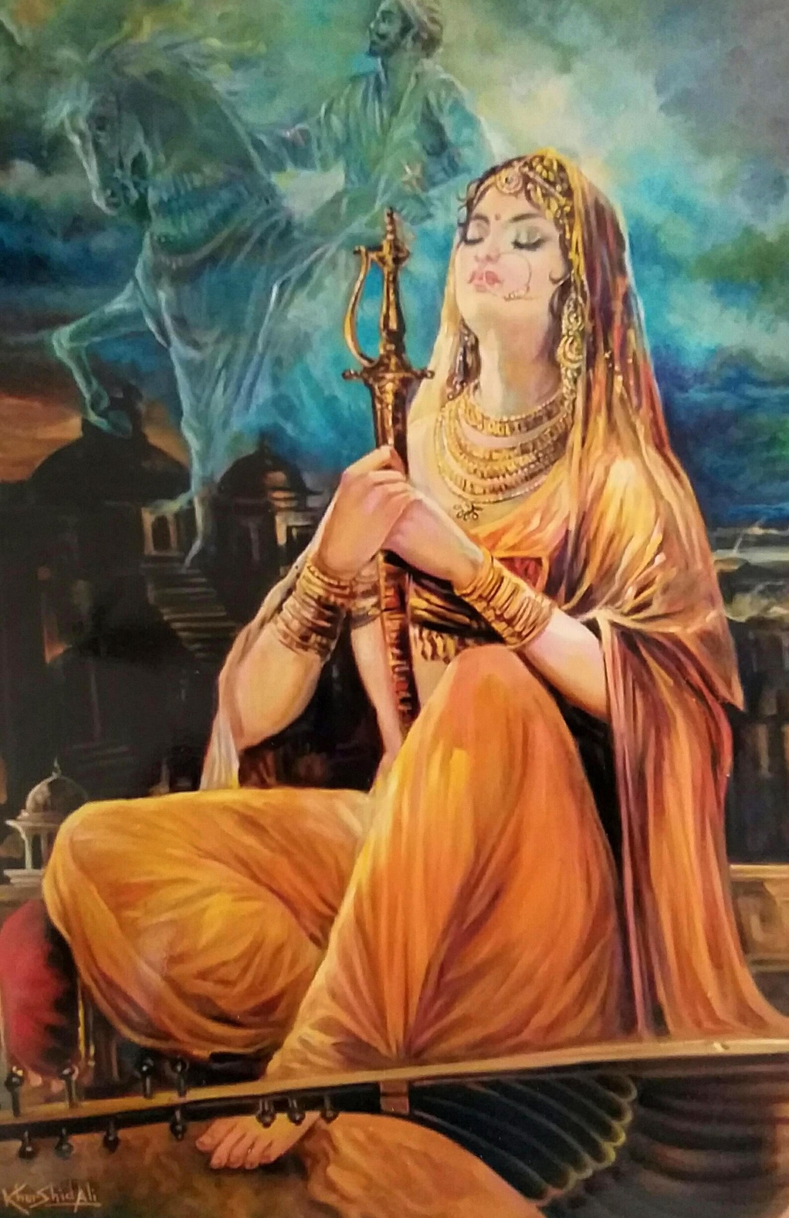 Indian Queen Painting Lady Portrait World Famous Art Wall Art Etsy UK