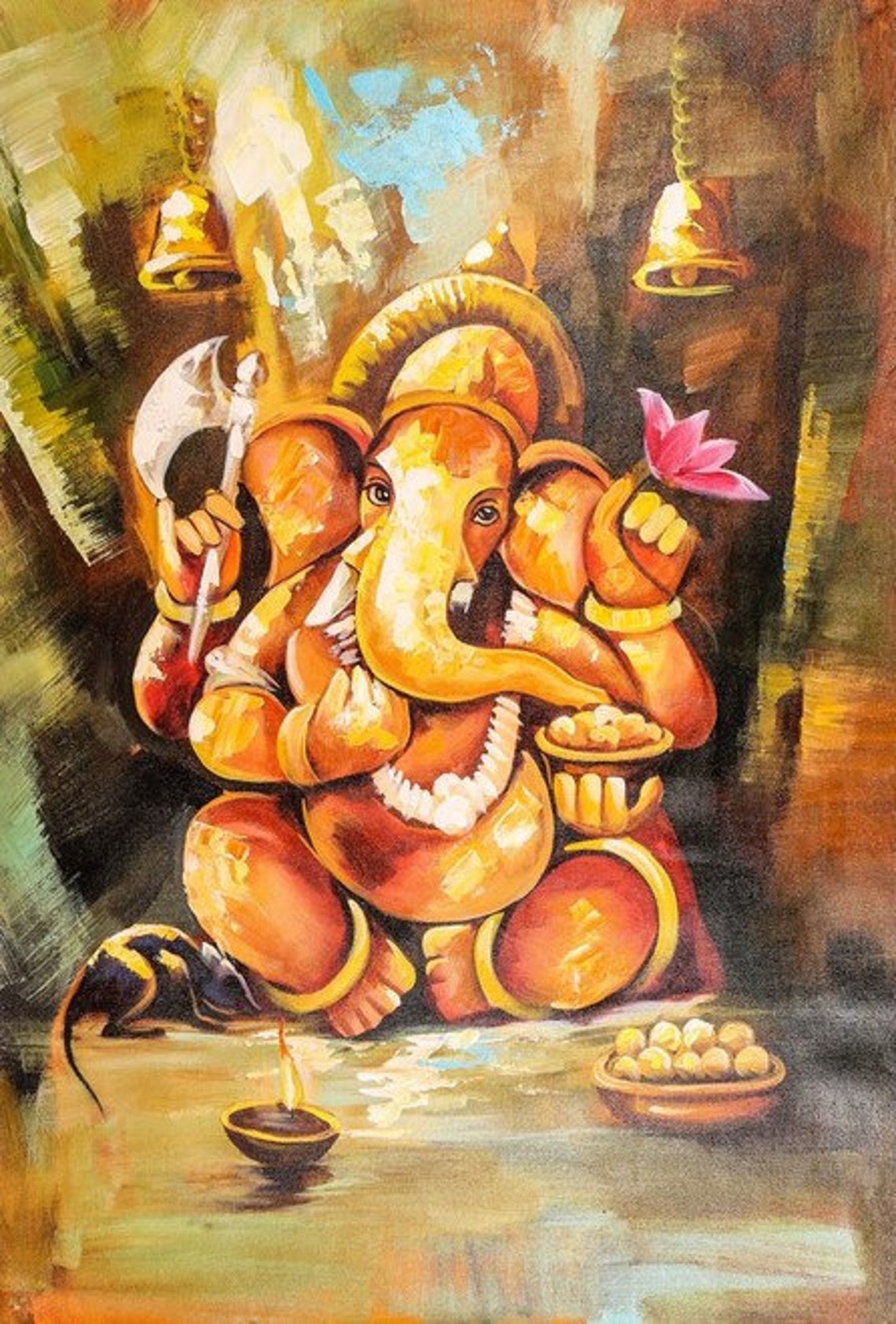 Shree Ganesha Ganpati Handmade Painting Orginal Painting Etsy