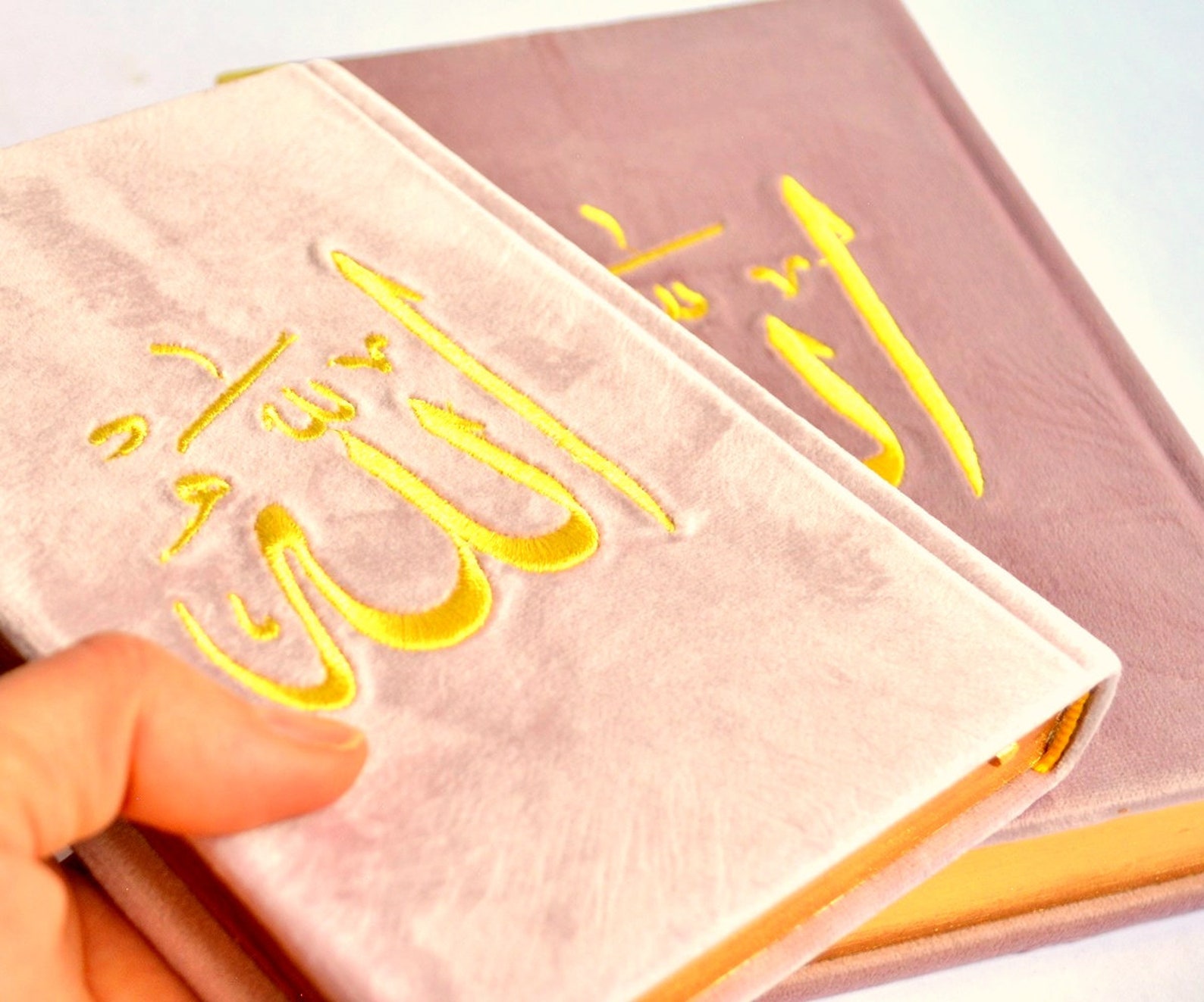 Pink Velvet Quran Mini Muslim Kuran Small Islam Book Arabic Etsy
