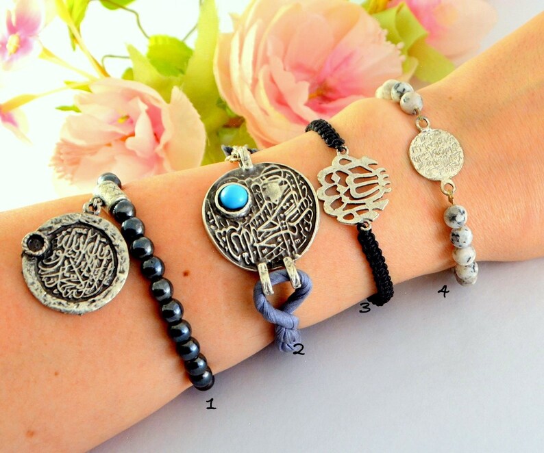 Grey Holy beads Muslim Bracelet Arabic Islam Bangle Muslim Etsy