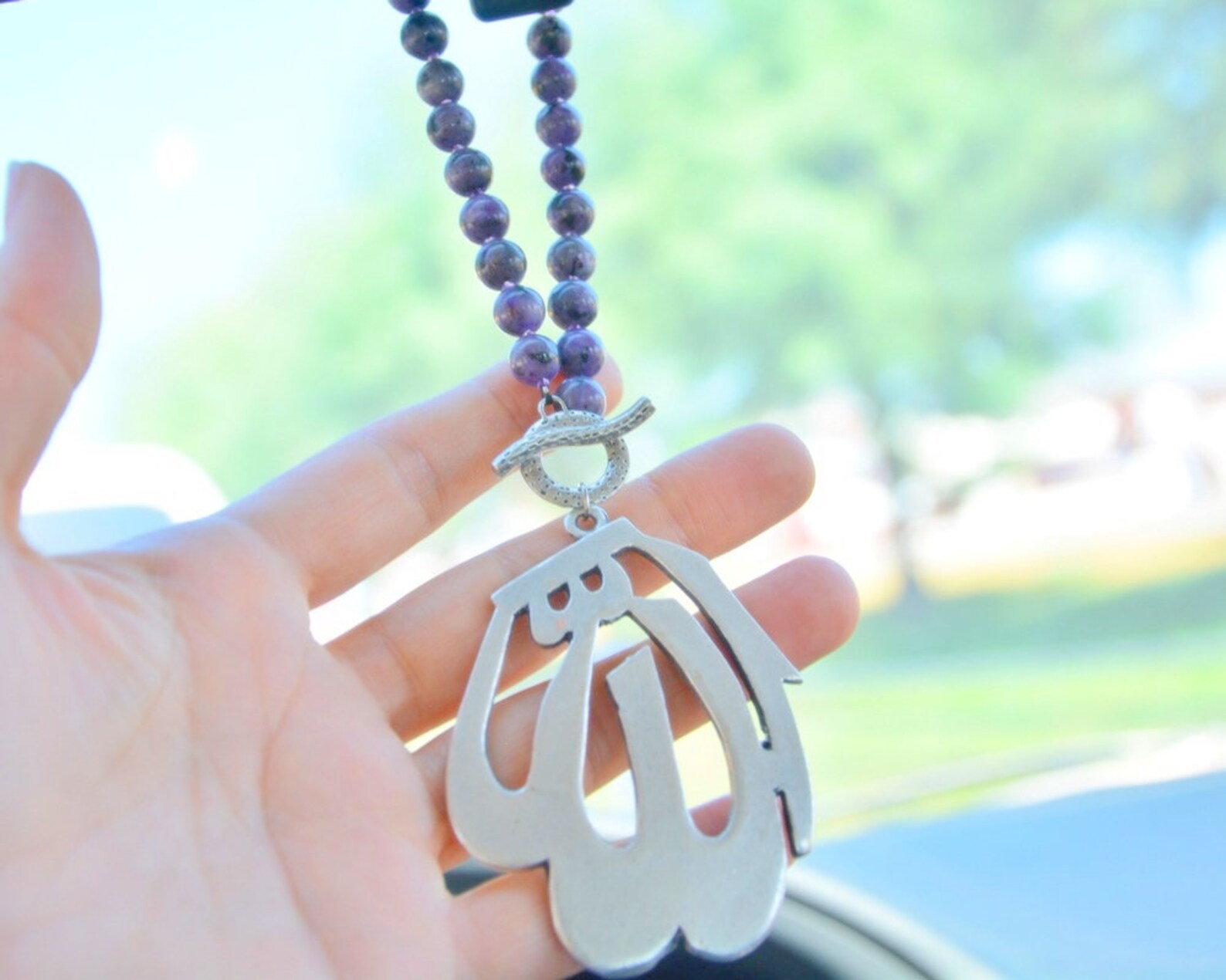 Allah Name Car Gift Muslim God Car Decor Islam Rear Mirror