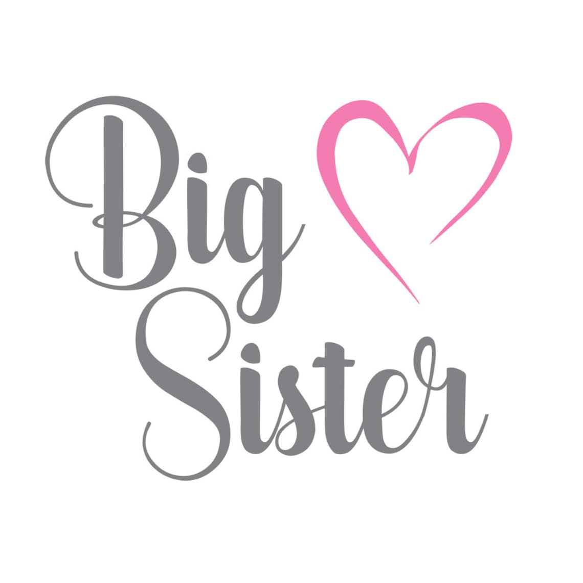 Big Sister SVG Cricut Cut File Vector Cameo Cut File DXF | Etsy