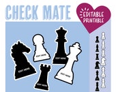 Check Mate Door Decoration / Board Game / Family Game Night / Printable / Door Dec / Theme / Banner / RA / Resident Assistant /Name Tags