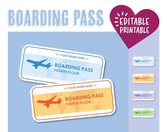 Boarding Pass Door Decoration