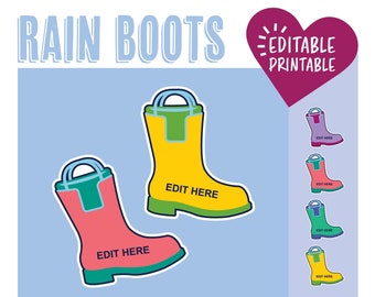 Rain Boots Door Decoration, Rainboots, Spring, Jumping in Puddles, Singing in the Rain, Childhood, Door Decs, RA, Teacher, Classroom