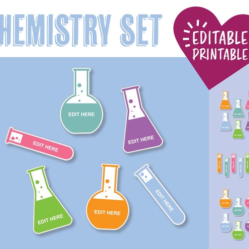 Chemistry Set Door Decoration Chemical Reactions Test Tubes Etsy