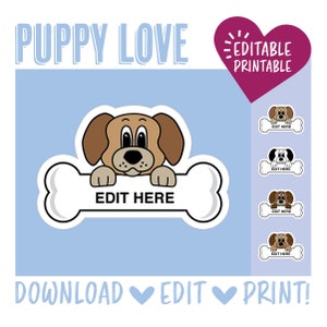 Puppy Love Door Decoration / Dog / Animals / Door Dec / RA / Resident Assistant / Reslife / Education / Elementary / Classrooms / Name Tags