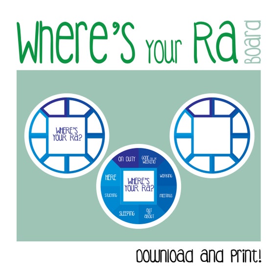 Ra Board Where Am I Where S Your Ra Printable Door Etsy