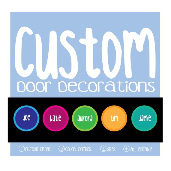 Custom Order Door Decoration Printable Door Dec Ra Etsy