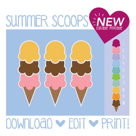 Ice Cream Door Decoration Printable Summer Scoops Desert Door Dec Camp Ra Resident Assistant Classroom Name Tags