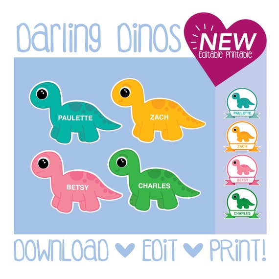 Dino Decs Door Decorations Dinosaurs Editable Pdf Ra Etsy