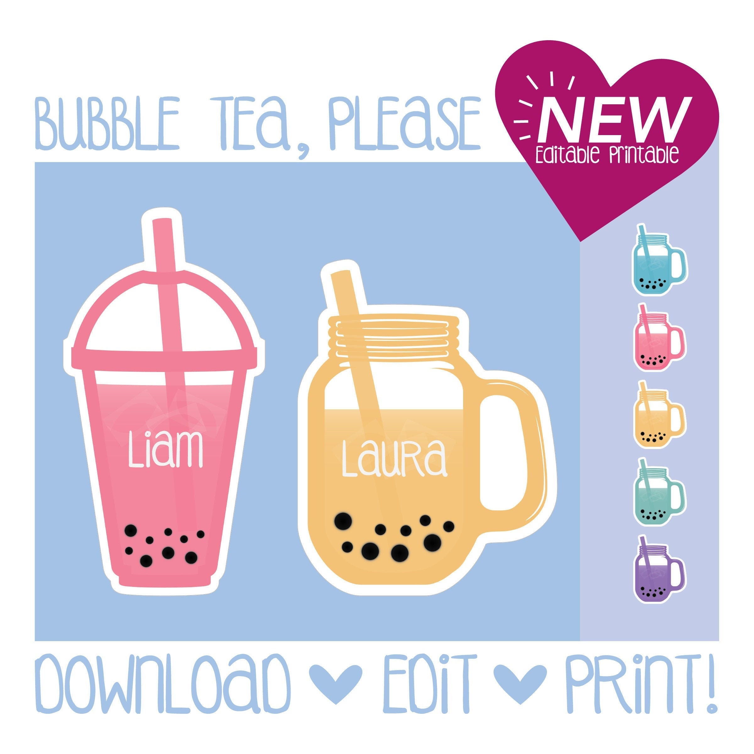 Bubble Tea Please Door Dec Drinks Beverage Summer Etsy Bubble Tea Please Door Dec Drinks Beverage Summer Etsy
