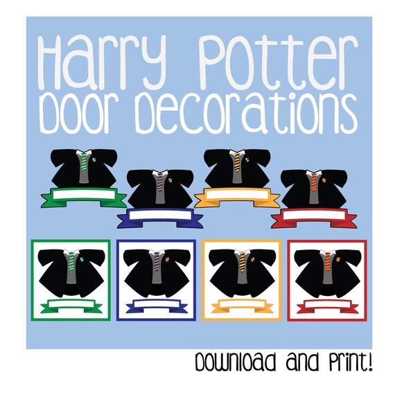 harry potter door decoration printable gryffindor etsy