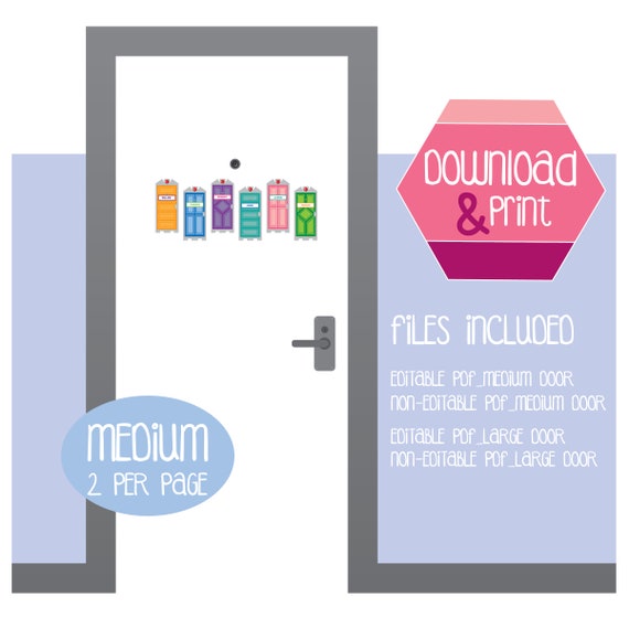 Monsters Door Dec Movies Sully Mike Boo Printable Etsy