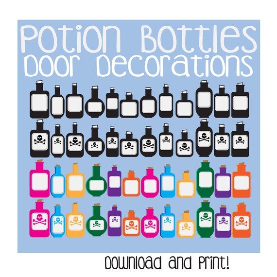 Potion Door Decoration Printable Halloween Harry Potter Etsy