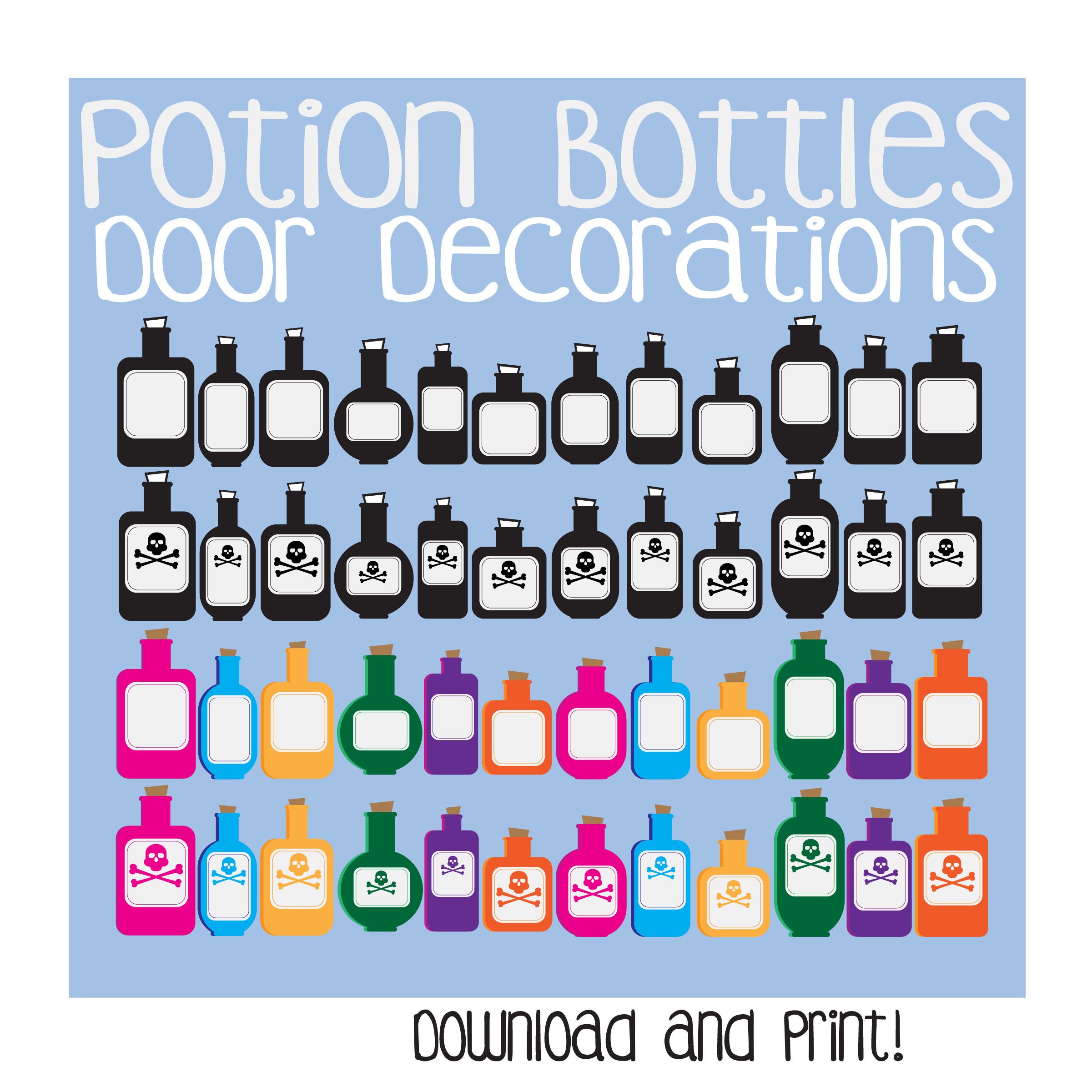 Potion Door Decoration Printable Halloween Door Dec Ra Etsy