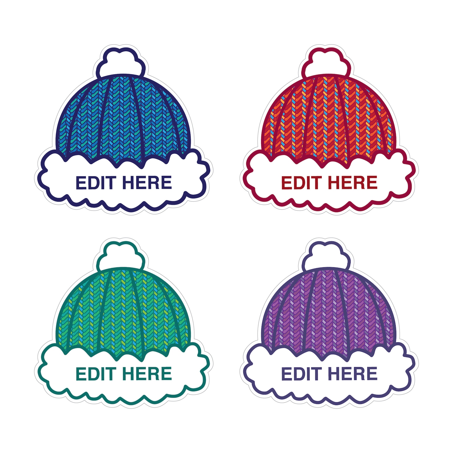 Winter Hats / Knit / Winter / Wonderland / Decorations / Snow Etsy