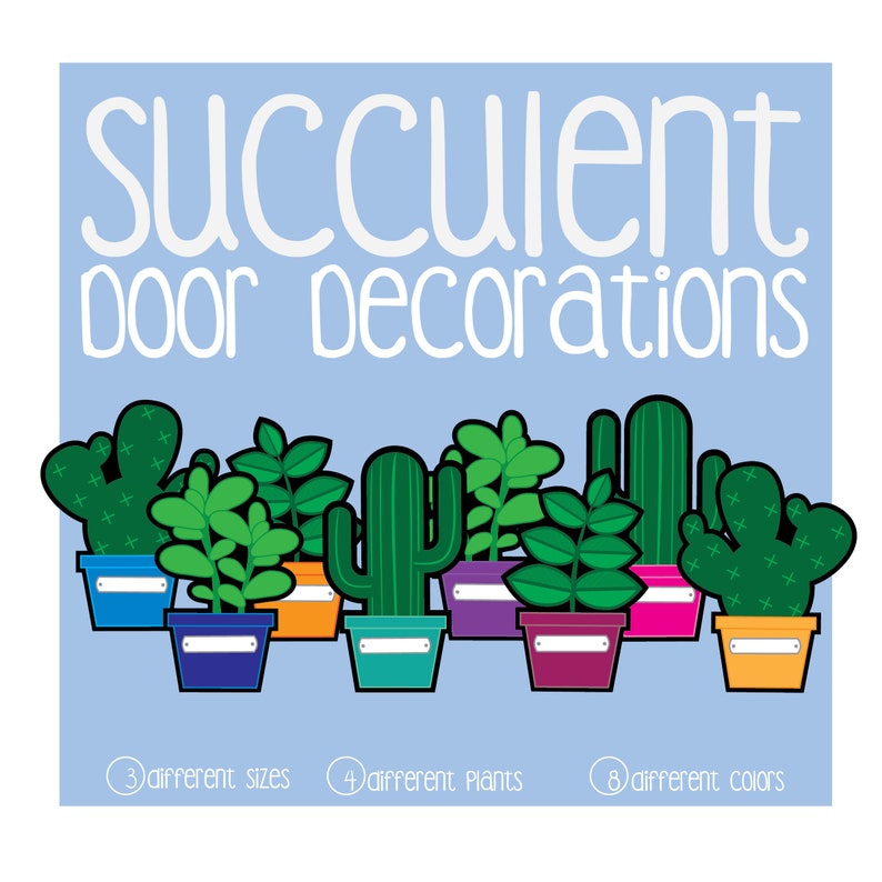 Succulent Door Decoration Printable Door Dec RA Residence Etsy