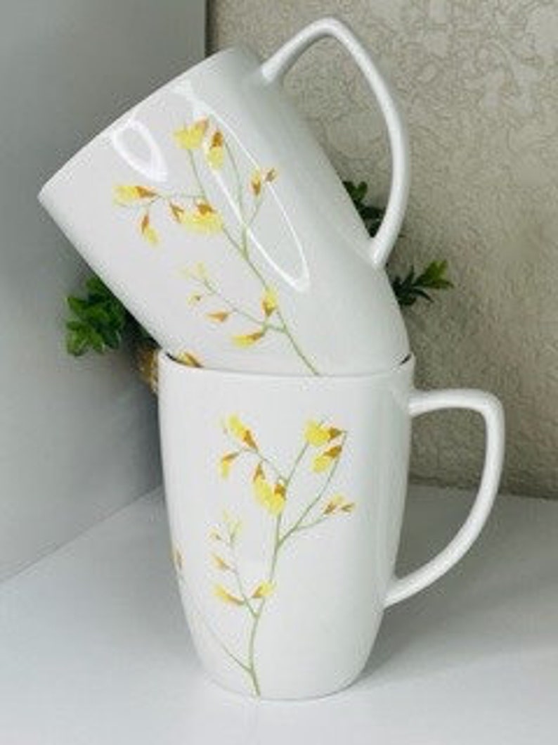 Set/2 Corning Kobe Mugs Corelle Coordinates Porcelain Etsy