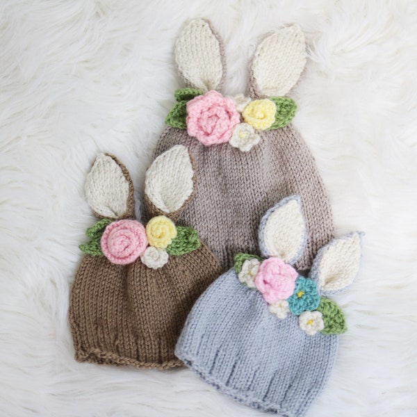 Knitted bunny hat PATTERN