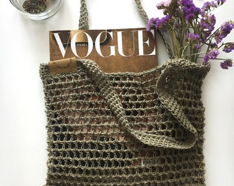 NET POTATO BAG 6 with larger eyelets | crochet bag, handmade net bag, shopping bag, mesh bag, string bag, eco bag, macrame bag, bag