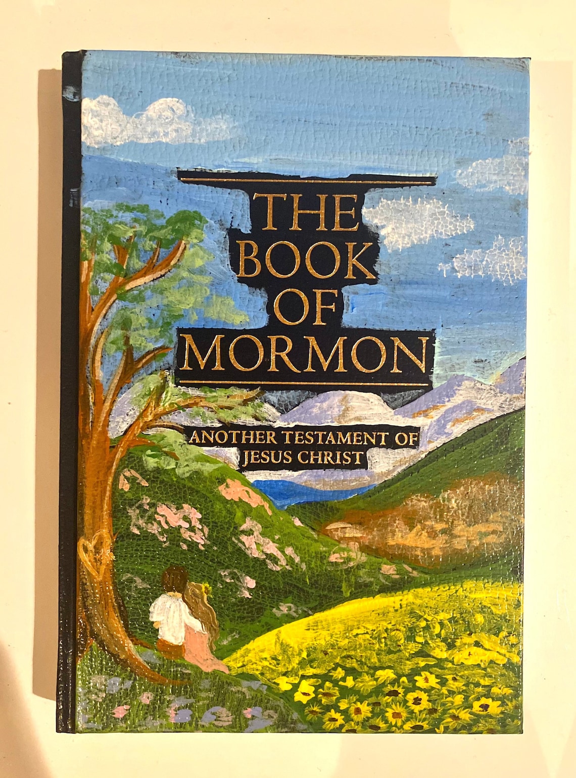 Hand Painted Book of Mormon Couple in the Mountains Landscape Etsy
