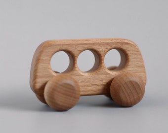 Wooden Toy Bus | Montessori Baby Toys | Educational Toys | Wooden Toy | Wooden Car | School Bus | Keepsake | Christmas Stocking