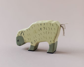 Sheep Figurine | Wooden Animal | Wooden Sheep Farm Animal | Montessori Toy | Educational Toy | Wooden Toy | Imaginative Play | Nursery Decor