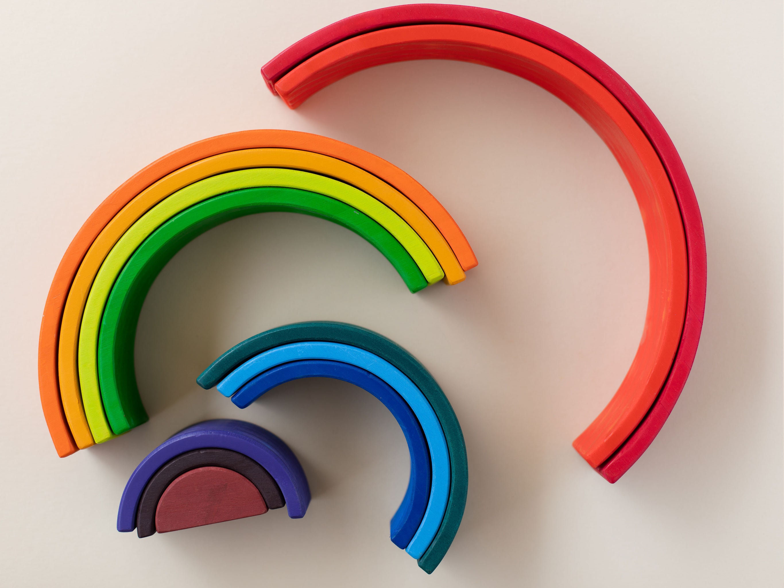 Wooden Rainbow Stacking Toy Rainbow Shaped Stacking Toy Etsy
