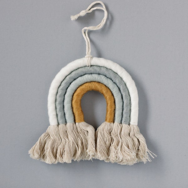 Macrame Rainbow Wall Hanging • Bohemian Nursery Decor