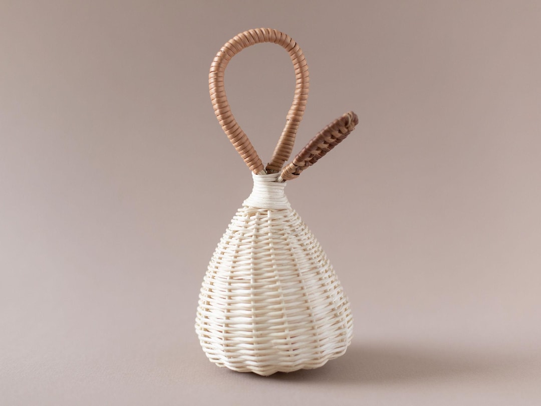 Pear Rattan Rattle | Baby Toy | Baby Rattle | Sensory Play | New Baby ...