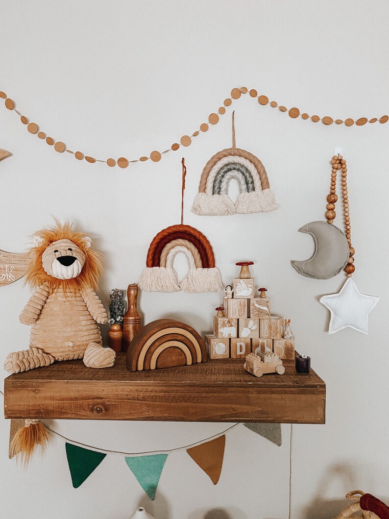 Macrame Rainbow Wall Hanging Nursery Decor Baby Room Decor Etsy