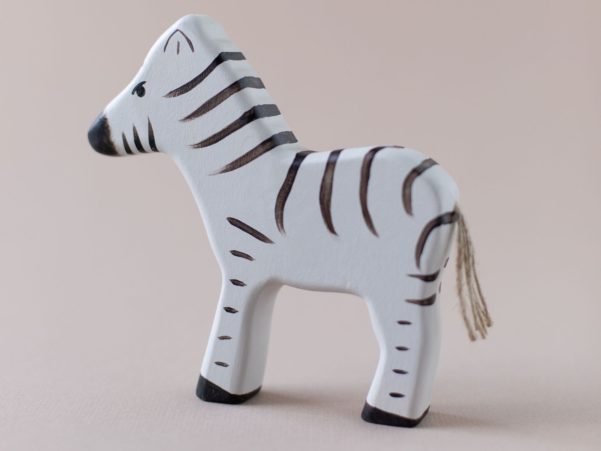 Toys Pretend Play Wooden Zebra Toy Waldorf Wooden Zebra Animal