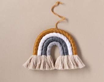 Macrame Rainbow Wall Hanging • Boho Nursery Decor