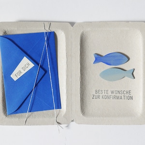 Carta di conferma Congratulazioni Regalo in contanti Blu