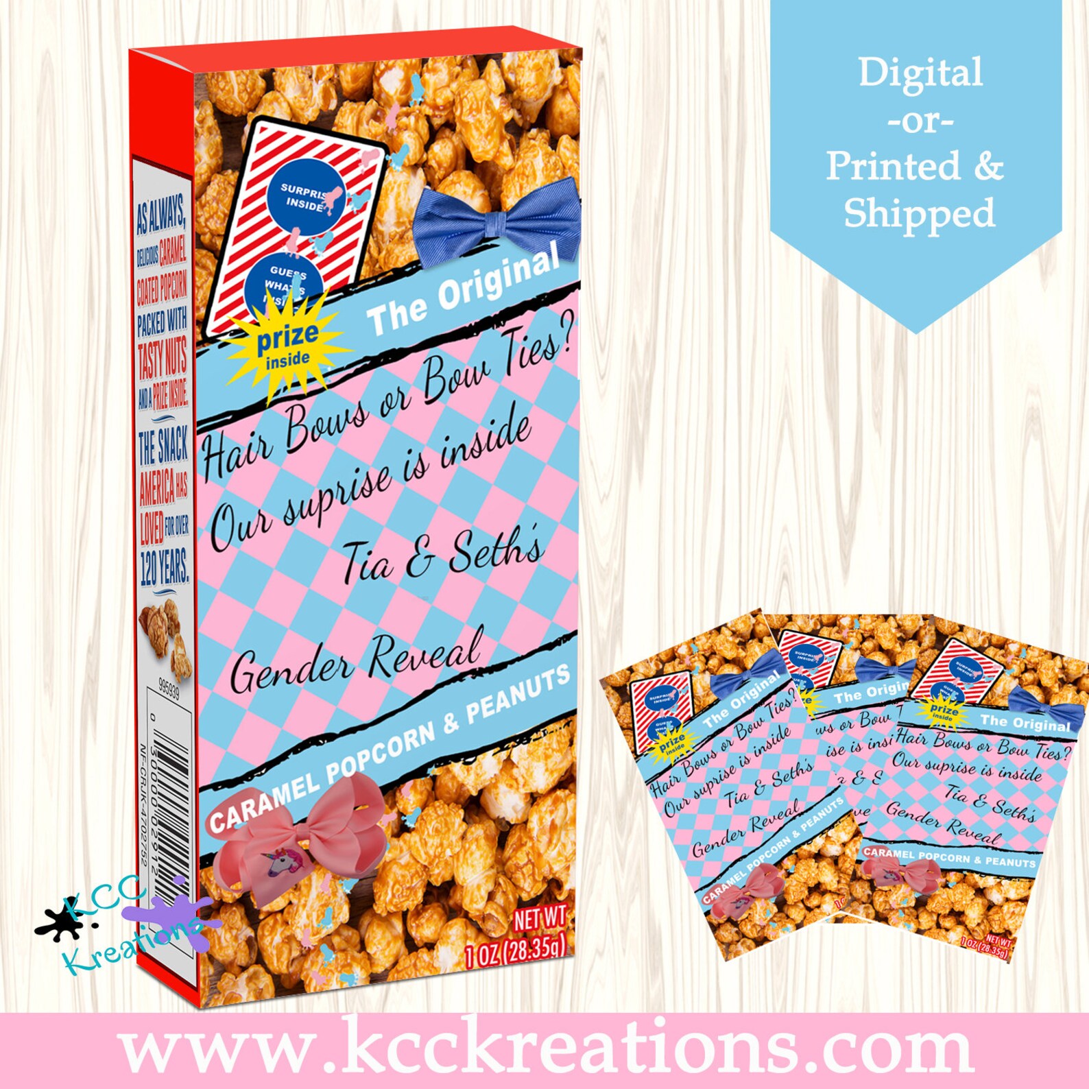 Gender Reveal Cracker JacksGender Reveal Etsy