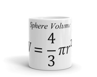 Sphere Volume Mug, Math mug, Nerd mug
