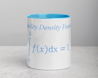 Probability Density Functions Mug Blue with Color Inside best gifts 2019 and Beyond