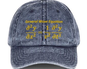 Vintage Cotton Twill Cap General Wave Equation