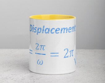 Displacement Math formula Mug with Color Inside