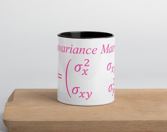 Covariance Matrix Math formula HotPink Mug with Color Inside