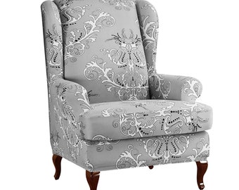 Wing Chair Slipcover Etsy