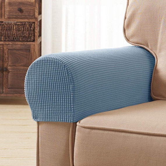 Stretch Fabric Armrest Covers Anti Slip Furniture Protector