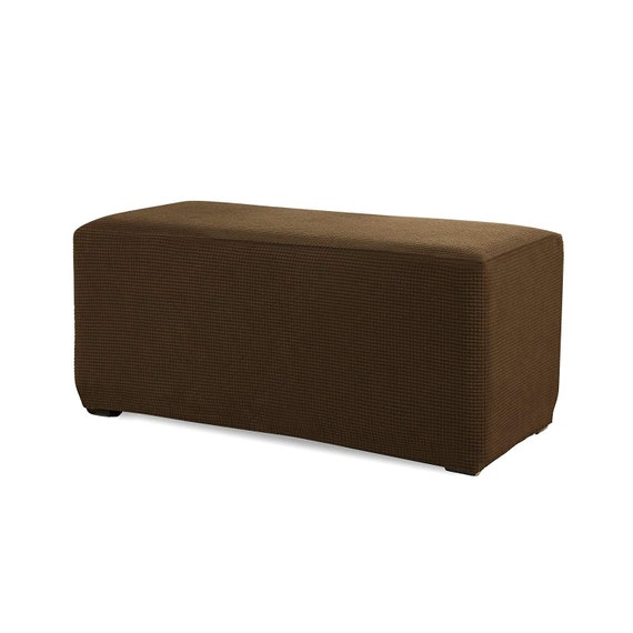 Subrtex ottoman slipcover spandex rectangle furniture protector stretch cover
