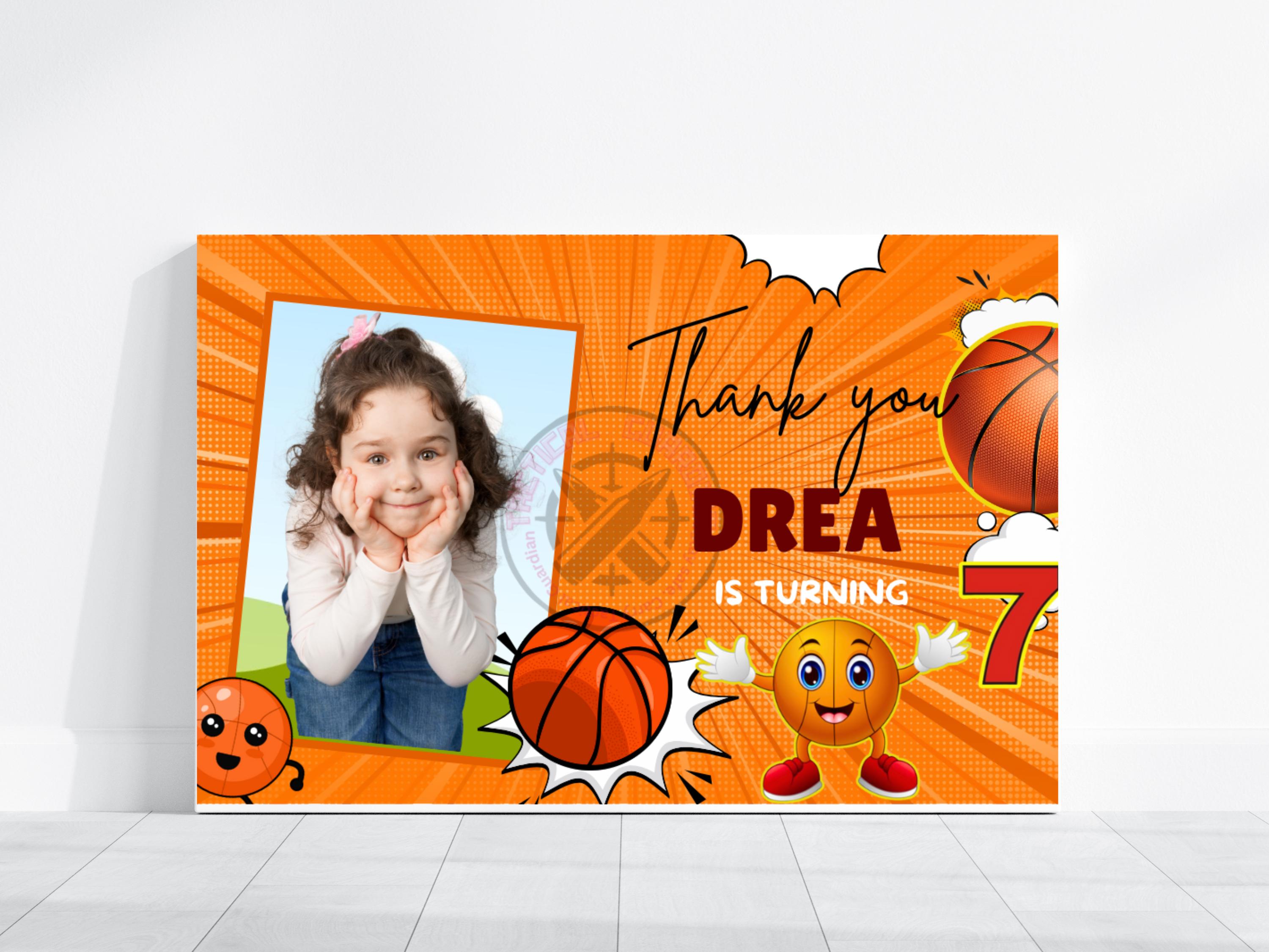 Basketball Thank You Card: Editable Canva Template (digital Download ...
