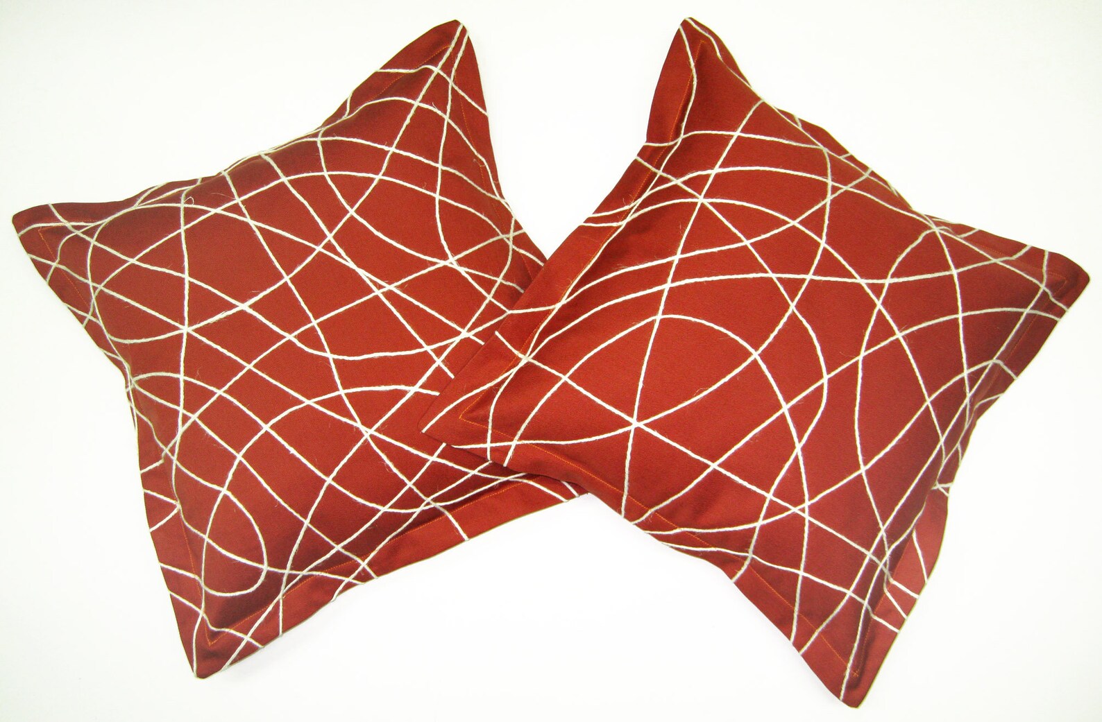 Decorative pillow. Red pillowcase cotton decorated with Etsy